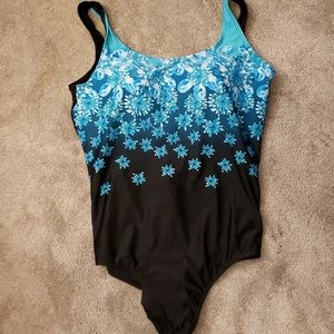 Chlorine resistant one piece tank swimsuit
